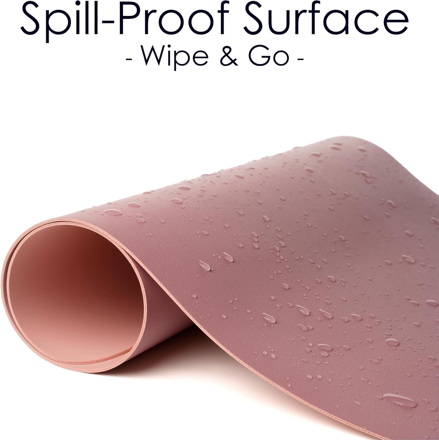 Leather Desk Pad Protector, Waterproof Mouse Pad, PU Desk Mat, Office Desk Cover, Desk Writing Mat for Office/Home/Work/Cubicle (Purple/Pink) 35.4X17In