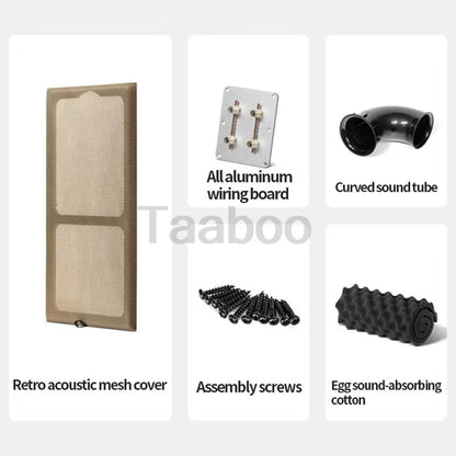 8 Inch Three-Way Labyrinth Speaker Empty Box Bookshelf Speaker Home Speaker DIY Hifi Audio Wooden Handmade Box Passive Speaker