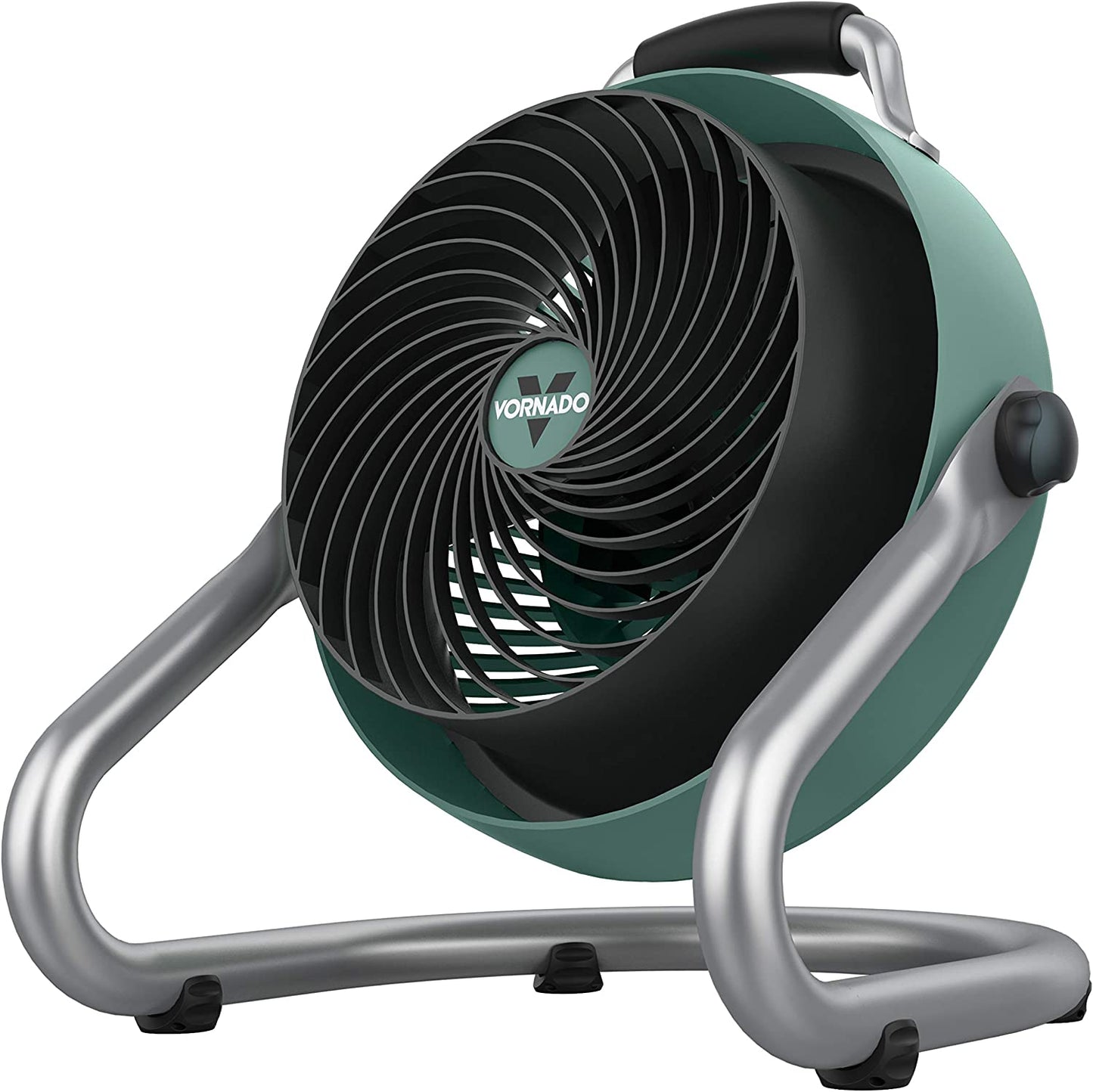 293 Large Heavy Duty Shop Fan, 3 Speed Electric Fan, High Impact Casing, Ip54-Rated Motor, Whole Room Air Circulator, Pivoting Head, Carry Handle, 16” Floor Fan for Bedroom and Garage, Green