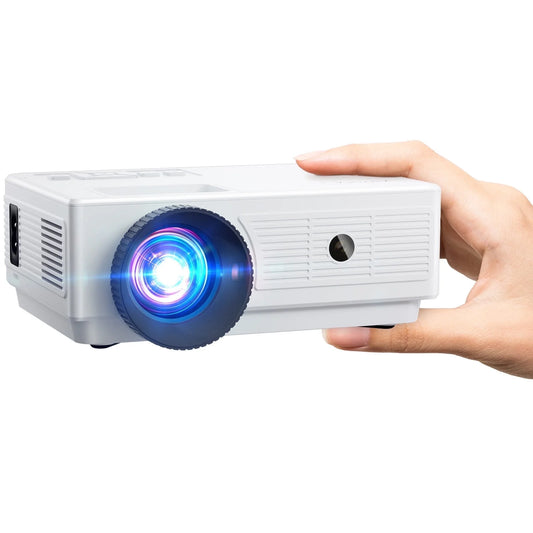 Mini Projector 1080P Portable Projector, Compatible with Ios/Android/ Windows/Tv/Hdmi/Usb White 1PC
